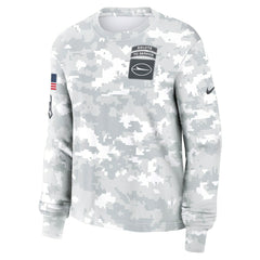 New York Jets Women's 2024 Salute To Service Dri-FIT Long Sleeve T-Shirt - Arctic Camo for sale