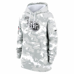 Tennessee Titans Women's 2024 Salute To Service Club Fleece Oversized Pullover Hoodie - Arctic Camo sale