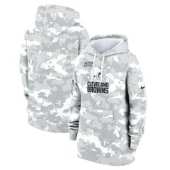 Cleveland Browns Women's 2024 Salute To Service Club Fleece Oversized Pullover Hoodie - Arctic Camo outlet