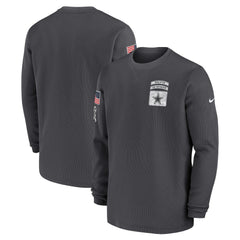 Dallas Cowboys 2024 Salute To Service Long Sleeve T-Shirt - Anthracite for sale
