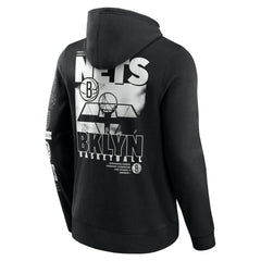 Brooklyn Nets Game Time Crossover Pullover Hoodie - Black on sale