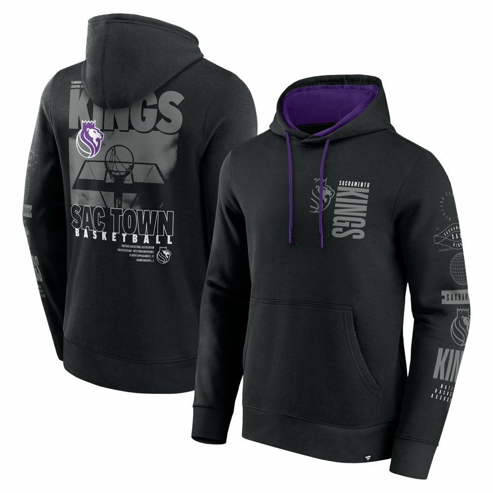 Sacramento Kings Game Time Crossover Pullover Hoodie - Black cheap