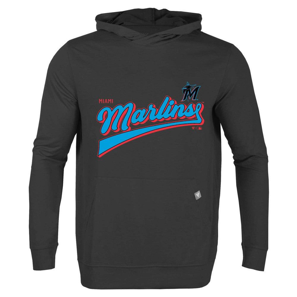Miami Marlins Levelwear Relay 2.0 Retro Pullover Hoodie Black