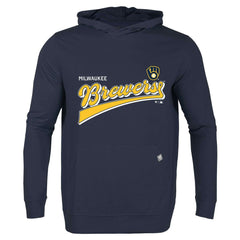 Milwaukee Brewers Levelwear Relay 2.0 Retro Pullover Hoodie Navy