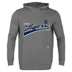 Detroit Tigers Levelwear Relay 2.0 Retro Pullover Hoodie Gray