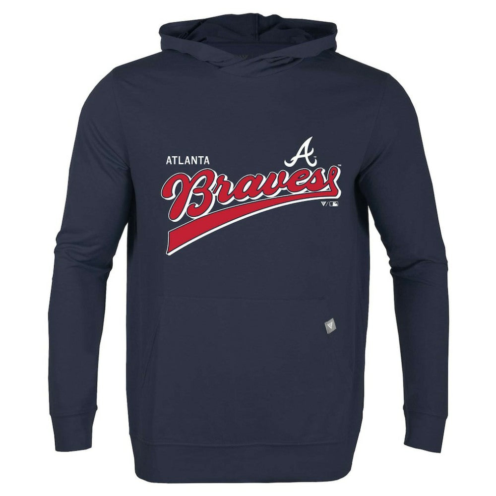 Atlanta Braves Levelwear Relay 2.0 Retro Pullover Hoodie Navy