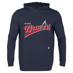 Atlanta Braves Levelwear Relay 2.0 Retro Pullover Hoodie Navy