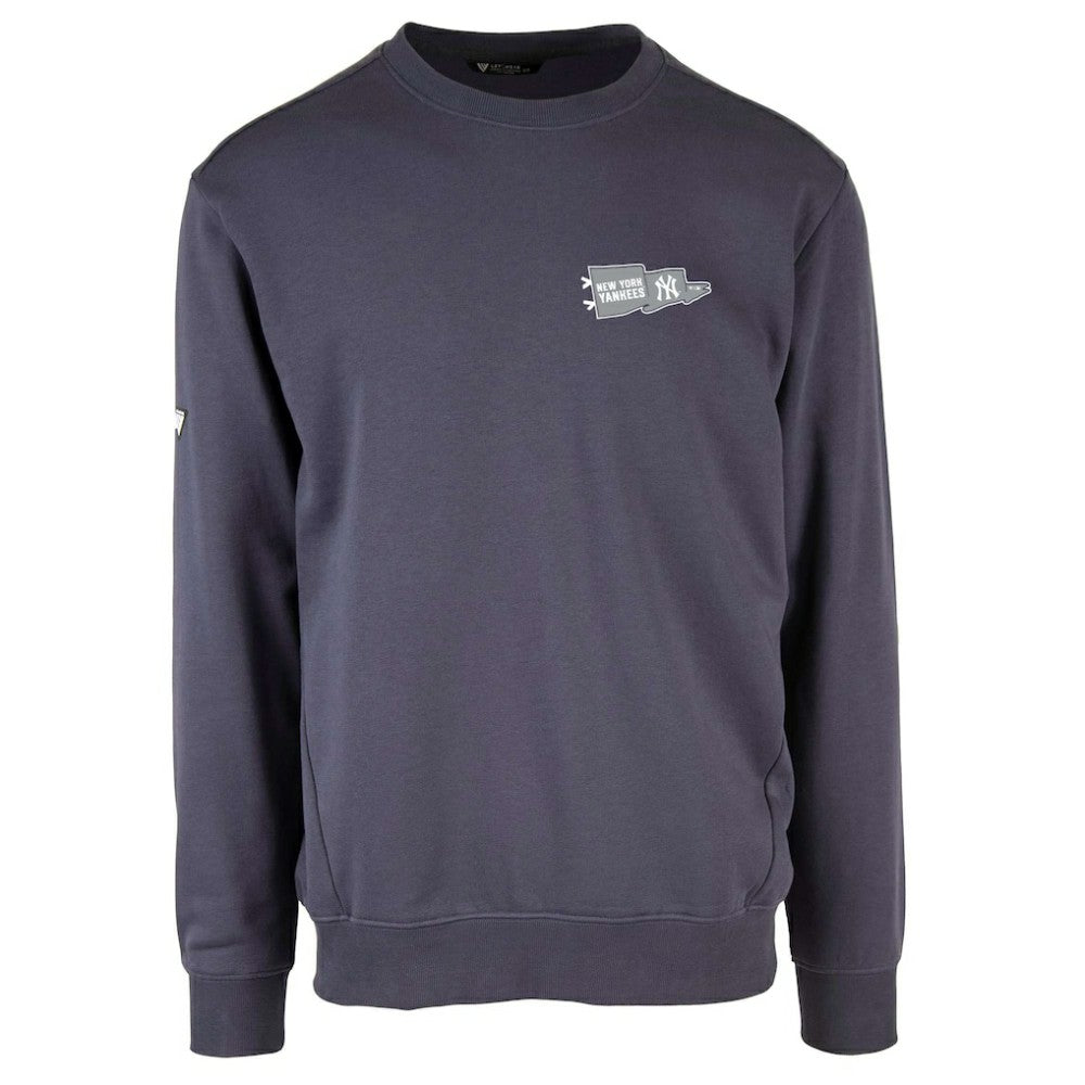 New York Yankees Levelwear Zane Rafters Pullover Sweatshirt Navy