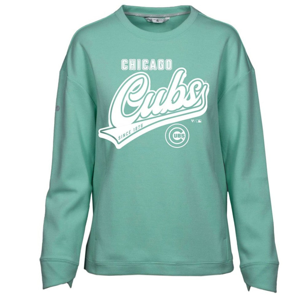 Chicago Cubs Levelwear Women's Fiona Sweep Pullover Sweatshirt Mint
