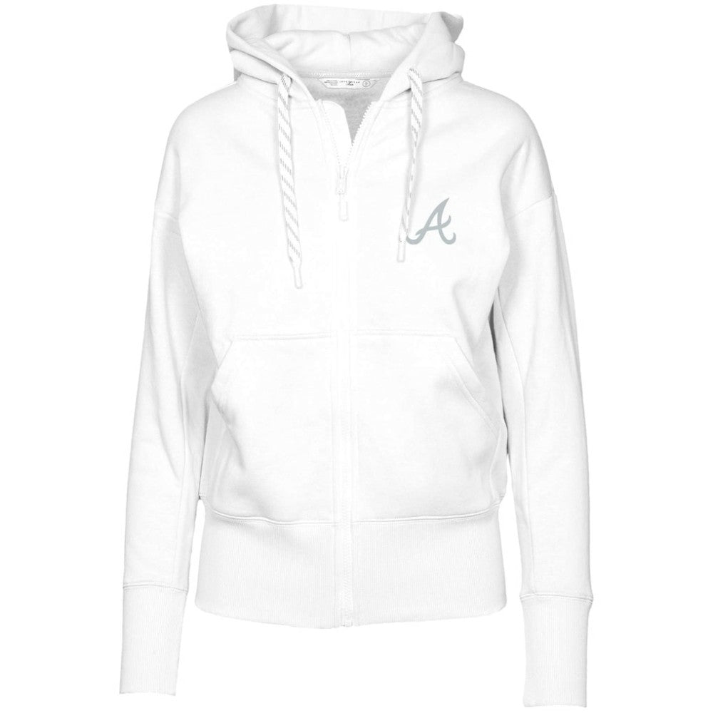 Atlanta Braves Levelwear Women's Gardinia Core Full-Zip Hoodie White