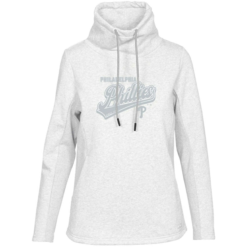 Philadelphia Phillies Levelwear Women's Loop Sweep Pullover Sweatshirt White