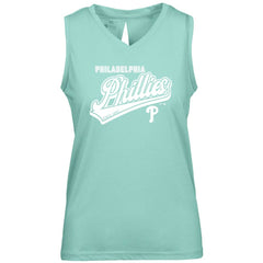 Philadelphia Phillies Levelwear Women's Paisley Sweep V-Neck Tank Top Mint