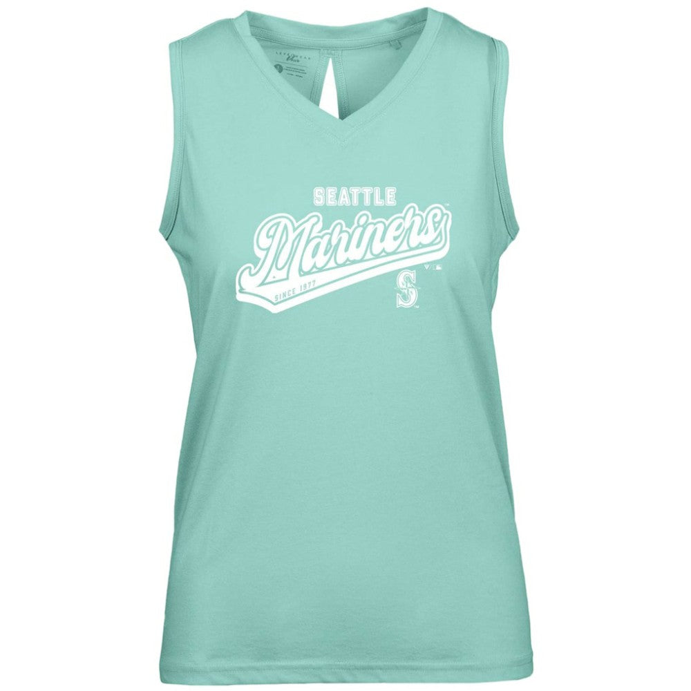 Seattle Mariners Levelwear Women's Paisley Sweep V-Neck Tank Top Mint