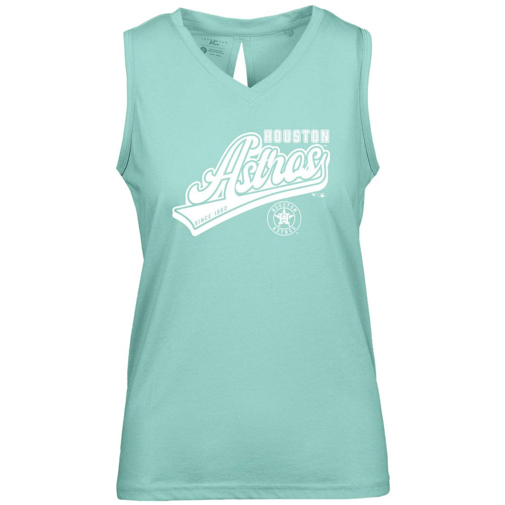Houston Astros Levelwear Women's Paisley Sweep V-Neck Tank Top Mint