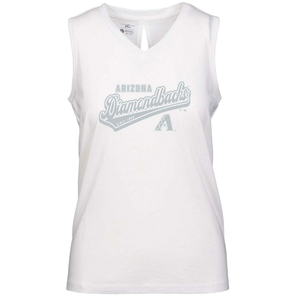 Arizona Diamondbacks Levelwear Women's Paisley Sweep V-Neck Tank Top White