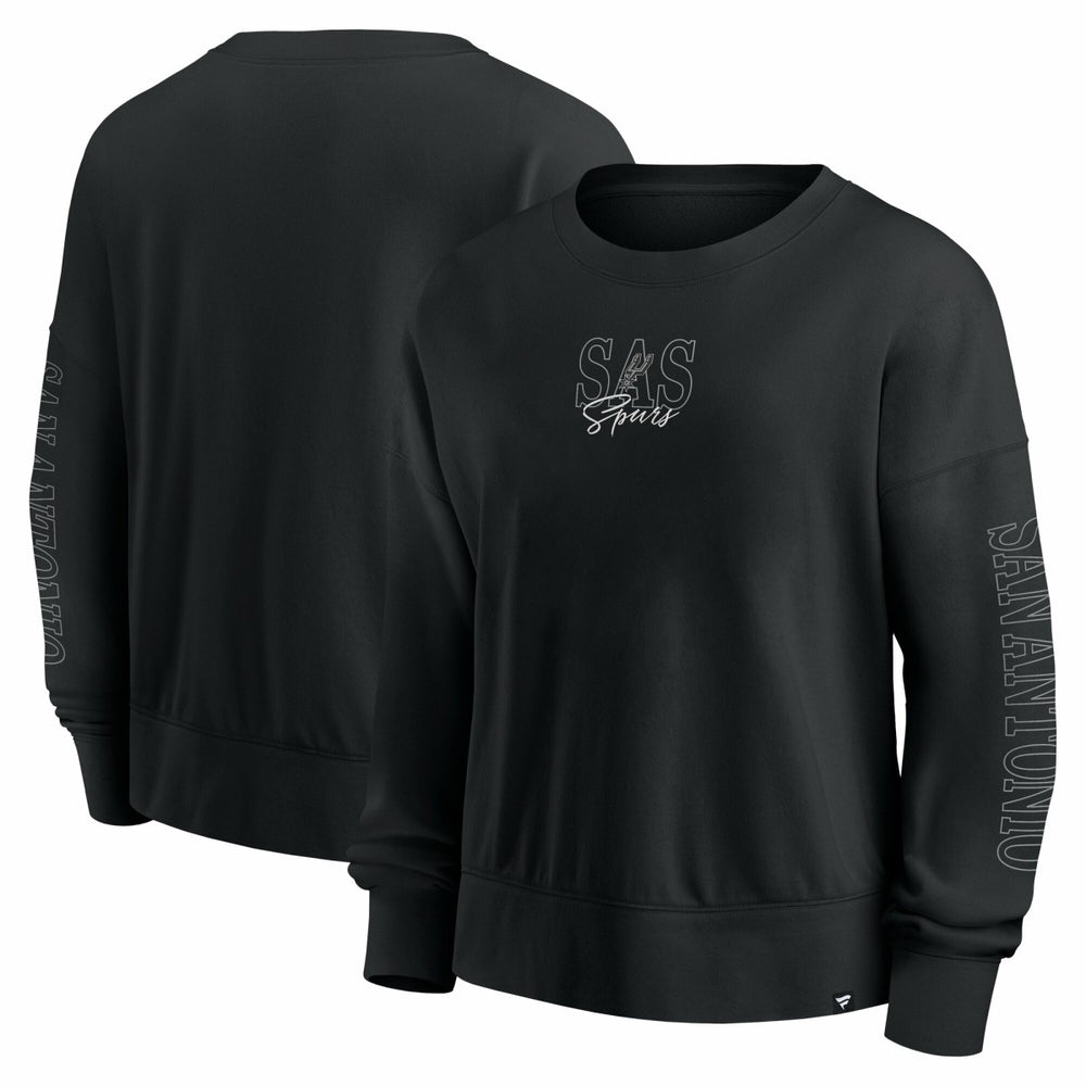 San Antonio Spurs Women's Oversized Game Day Pullover Sweatshirt - Black on sale