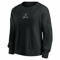 Milwaukee Bucks Women's Oversized Game Day Pullover Sweatshirt - Black outlet