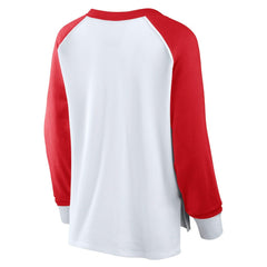 Chicago Bulls Women's Open Lane Waffle Long Sleeve V-Neck T-Shirt sale - White discount