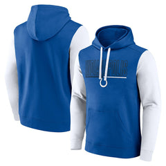 Indianapolis Colts Outline Pullover Hoodie - Royal/White outlet