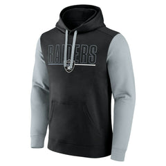 Las Vegas Raiders Outline Pullover Hoodie - Black/Silver discount