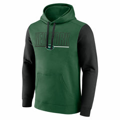 New York Jets Outline Pullover Hoodie - Green/Black discount