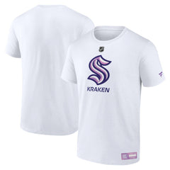 Seattle Kraken Fanatics 2024 Hockey Fights Cancer T-Shirt - White T-shirts