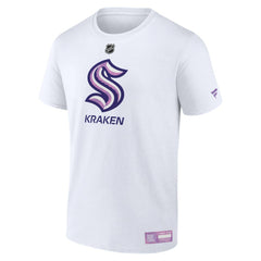 Seattle Kraken Fanatics 2024 Hockey Fights Cancer T-Shirt - White T-shirts