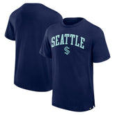 Seattle Kraken Fanatics Elevated Pima T-Shirt - Navy T-shirts