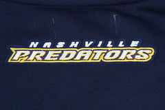 Nashville Predators Pro Standard Women's Area Code Cropped Pullover Sweatshirt - Navy Sweatshirts