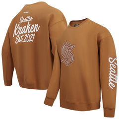 Seattle Kraken Pro Standard Paint the City Pullover Sweatshirt - Brown Sweatshirts