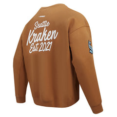 Seattle Kraken Pro Standard Paint the City Pullover Sweatshirt - Brown Sweatshirts