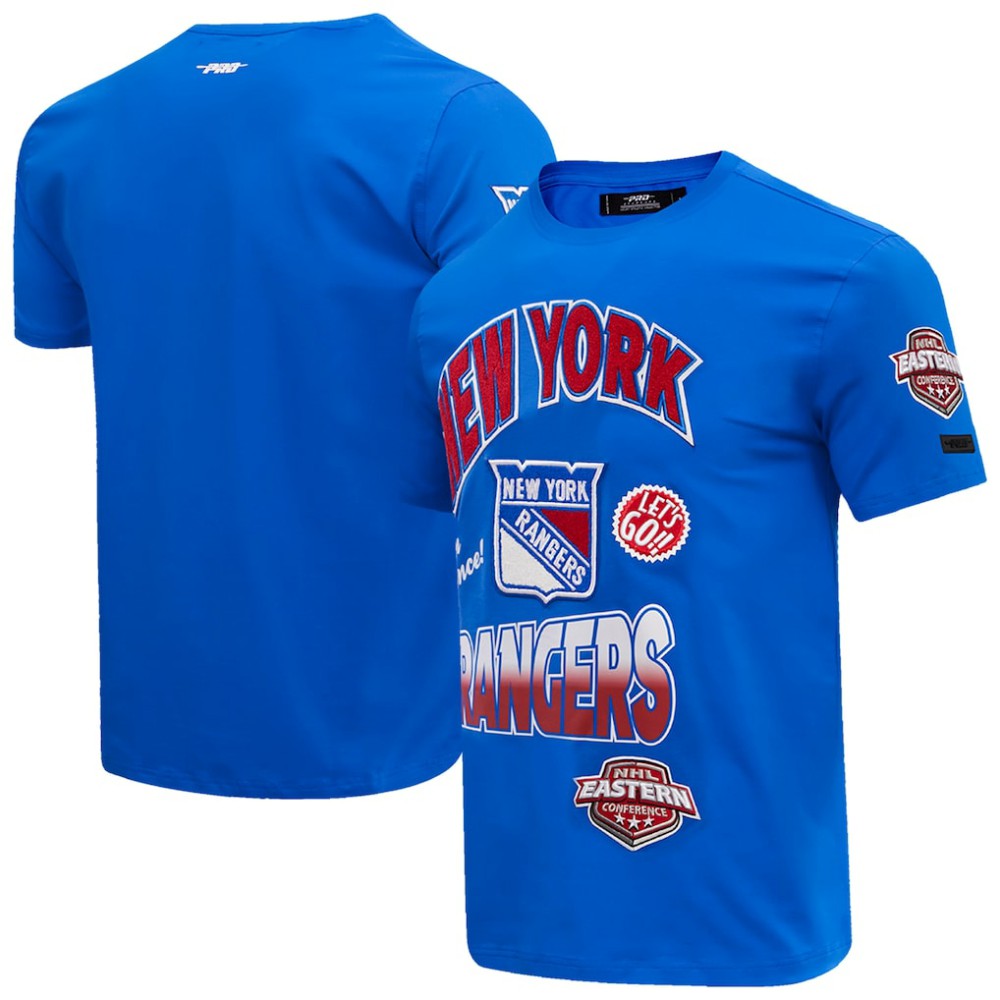 New York Rangers Pro Standard Turn It Up T-Shirt - Blue T-shirts