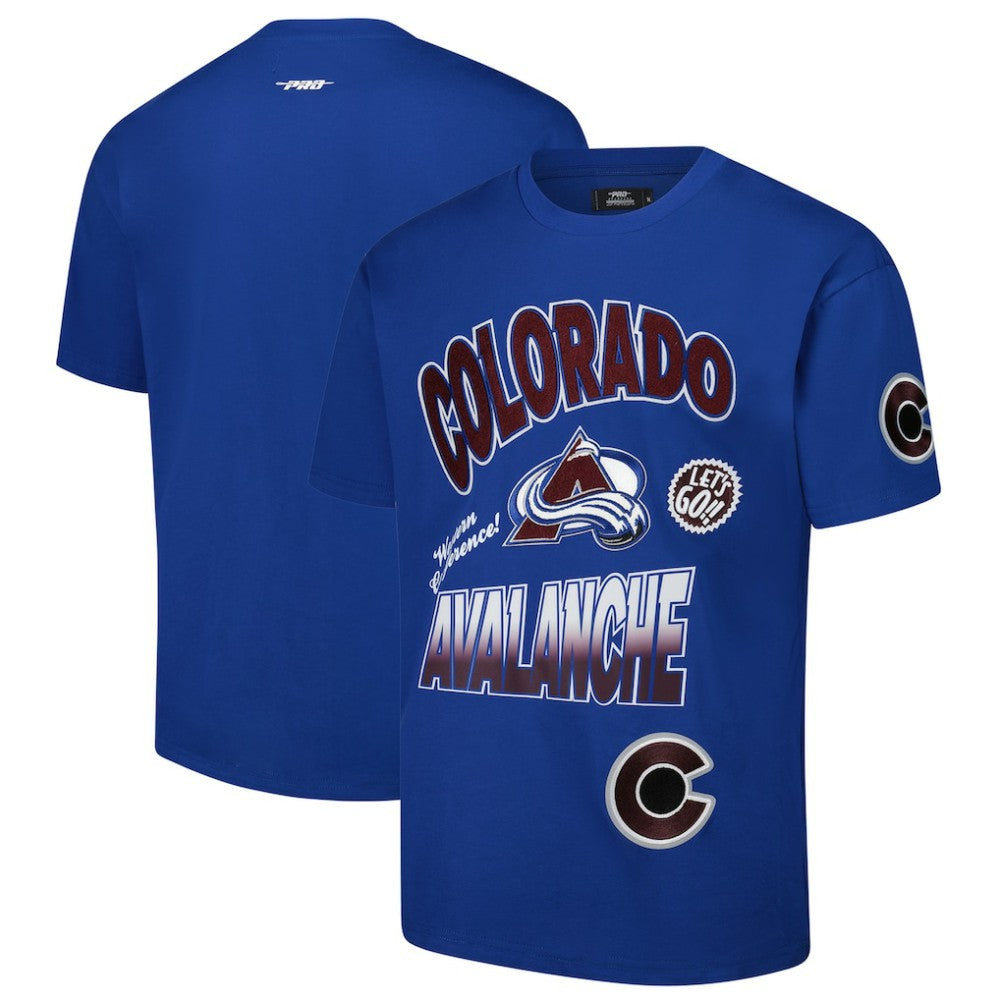 Colorado Avalanche Pro Standard Turn It Up Dropped Shoulder T-Shirt - Blue T-shirts
