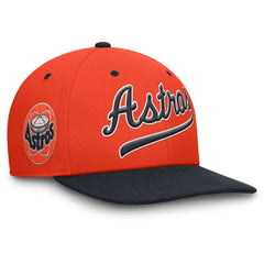 Houston Astros Cooperstown Collection Pro Performance Snapback Hat Orange/Navy