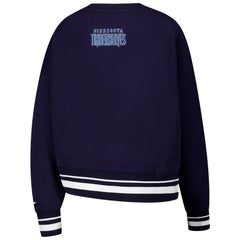Minnesota Timberwolves Pro Standard Women's Area Code Cropped Pullover Sweatshirt - Navy sale