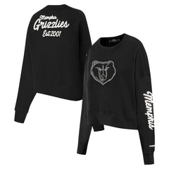 Memphis Grizzlies Pro Standard Women's Paint The City Cropped Pullover Sweatshirt - Black on sale