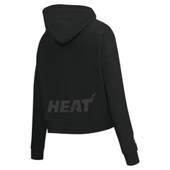 Miami Heat Pro Standard Women's Jewels Cropped Pullover Hoodie - Black for sale
