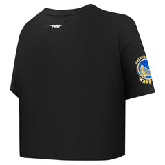 Golden State Warriors Pro Standard Women's Jewels Boxy Cropped T-Shirt sale - Black sale