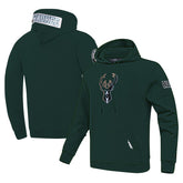 Milwaukee Bucks Pro Standard Split Logo Pullover Hoodie - Hunter Green on sale