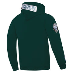 Milwaukee Bucks Pro Standard Split Logo Pullover Hoodie - Hunter Green on sale
