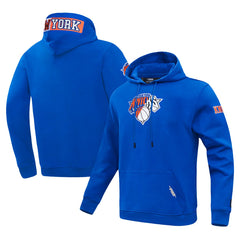 New York Knicks Pro Standard Split Logo Pullover Hoodie - Blue sale