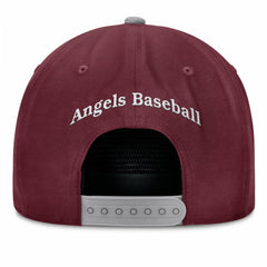 Los Angeles Angels Front Office Snapback Hat Wine