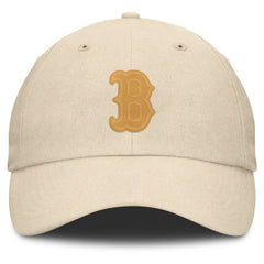 Boston Red Sox Front Office Leather Patch Adjustable Hat Cream