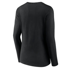 Houston Rockets Women's Primary Logo Long Sleeve V-Neck T-Shirt - Black sale