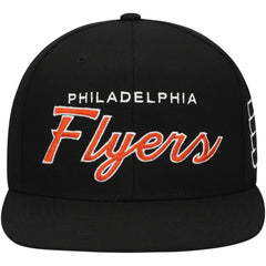 Philadelphia Flyers Mitchell & Ness Core Team Script 2.0 Snapback Hat - Black Hats