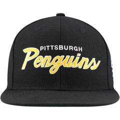 Pittsburgh Penguins Mitchell & Ness Core Team Script 2.0 Snapback Hat - Black Hats