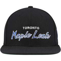 Toronto Maple Leafs Mitchell & Ness Core Team Script 2.0 Snapback Hat - Black Hats