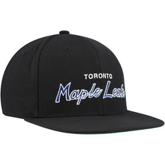 Toronto Maple Leafs Mitchell & Ness Core Team Script 2.0 Snapback Hat - Black Hats