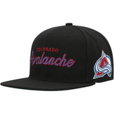 Colorado Avalanche Mitchell & Ness Core Team Script 2.0 Snapback Hat - Black Hats