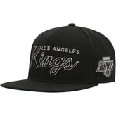 Los Angeles Kings Mitchell & Ness Core Team Script 2.0 Snapback Hat - Black Hats